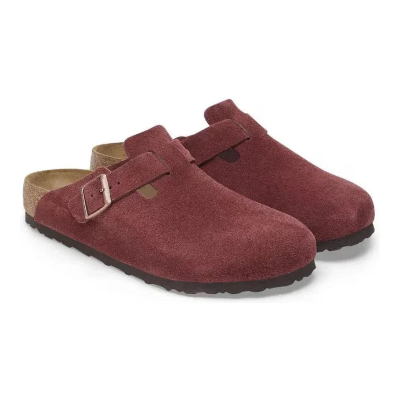 Birkenstock Boston Burgundy – Suede Leather Zinfandel