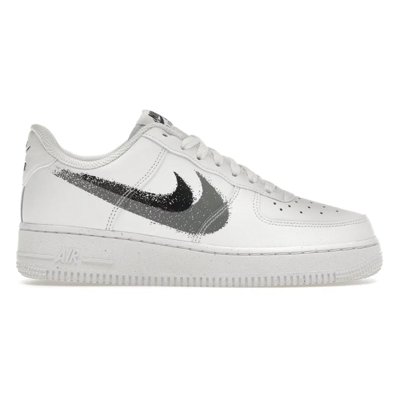 Nike Air Force 1 Low ’07 Spray Paint Swoosh – White Black Grey