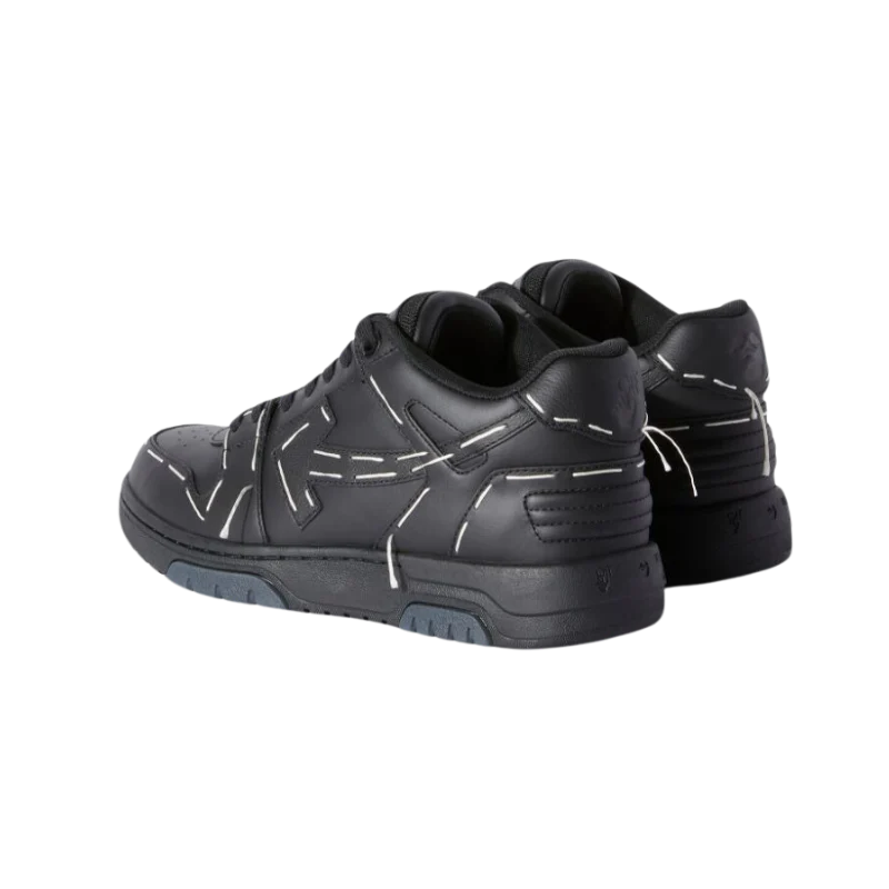 OFF-WHITE Out Of Office OOO low Tops Sartorial Stitching Black Black