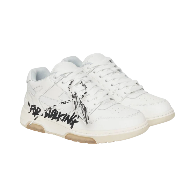 OFF-WHITE Out Of Office OOO low Tops for Walking for – White Black