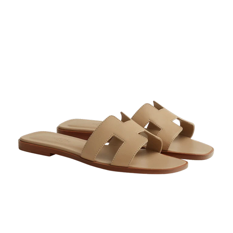 Hermes Oran Sandal Beige/Lin
