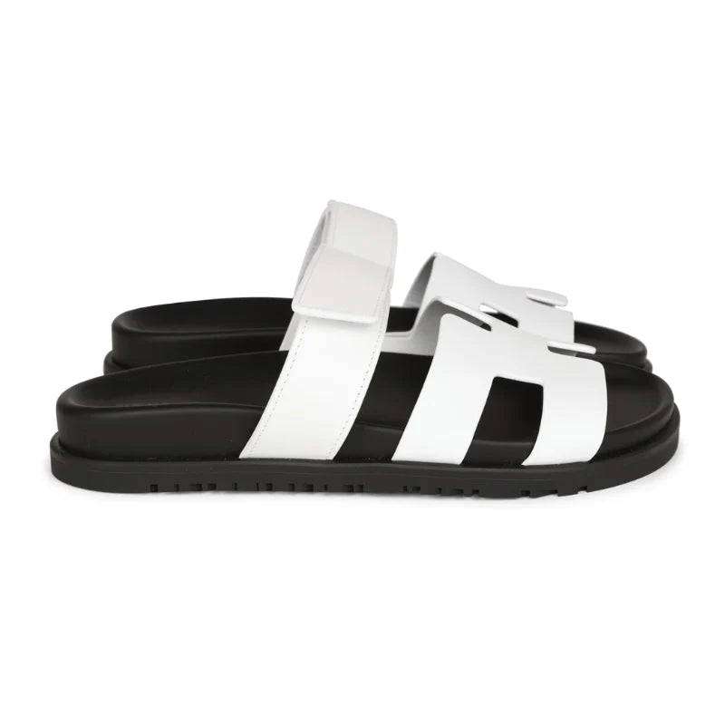 Hermes Chypre Sandals – White Palladium Hardware