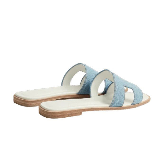 Hermes Oran Sandal Bleu/Clair