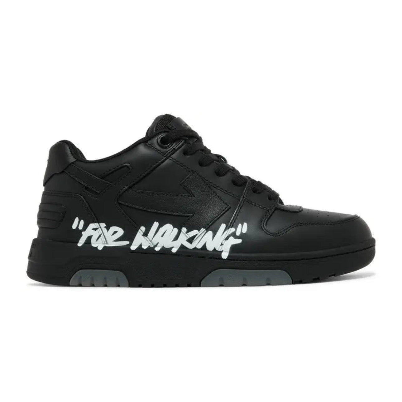 OFF-WHITE Out Of Office OOO For Walking Low Tops – Black White