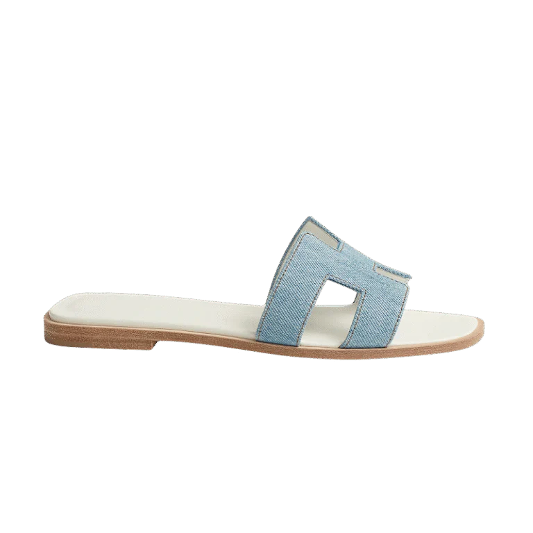Hermes Oran Sandal Bleu/Clair