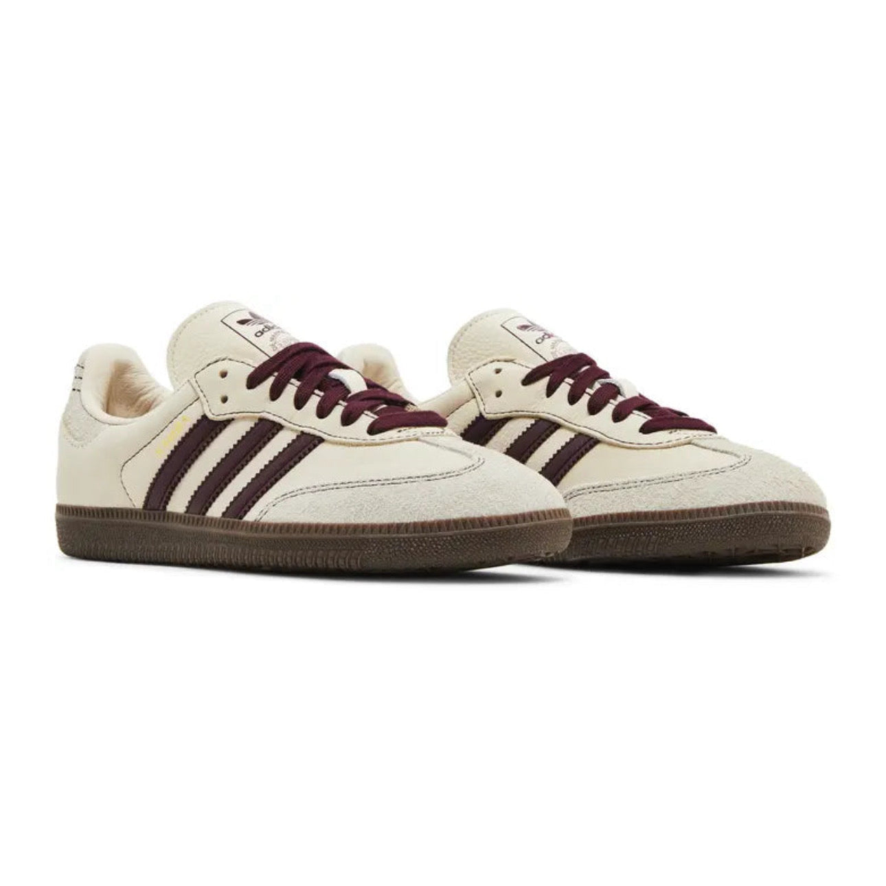 Adidas Wmns Samba OG 'Wonder White Maroon'