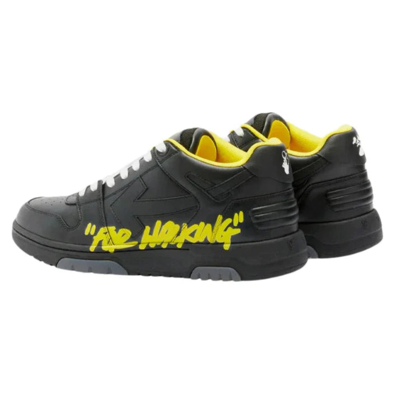 OFF-WHITE Out Of Office “ooo” Low Tops For Walking Black Yellow