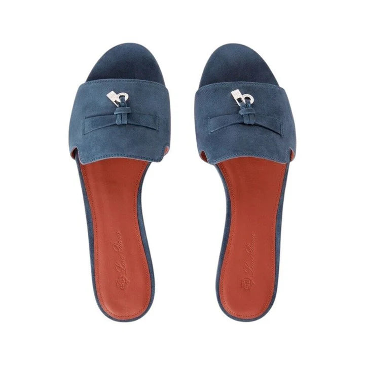 Loro piana Summer Charms Sandal Suede Goatskin Denim