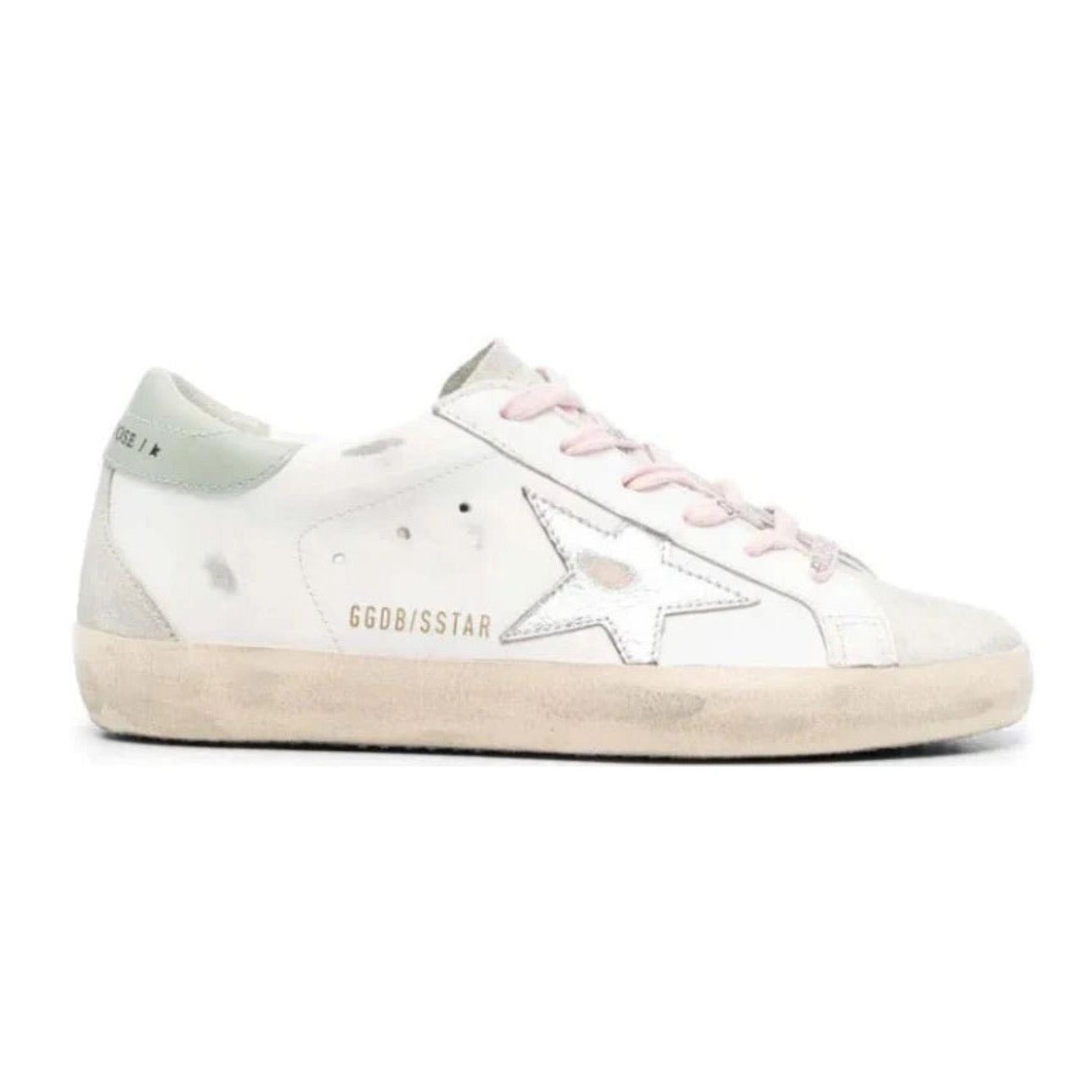 Golden Goose Super-Star Leather Sneakers – White Silver Aqua