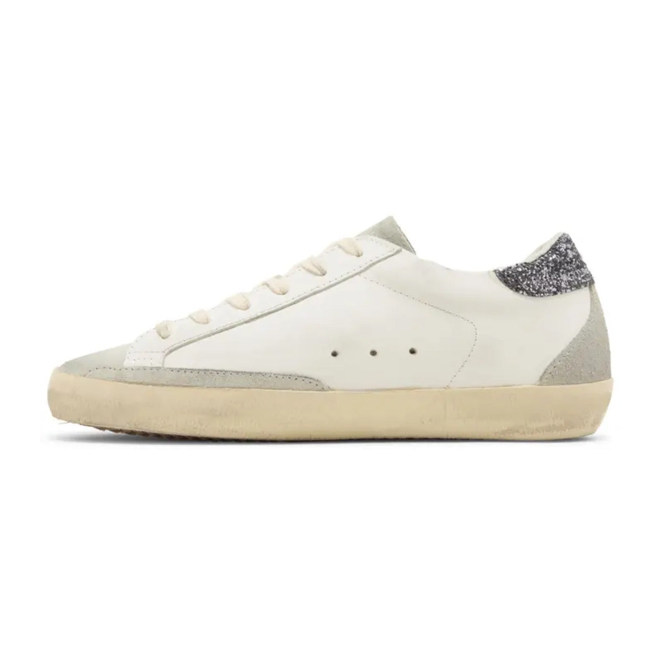 Golden Goose Wmns Superstar 'White Grey Glitter'
