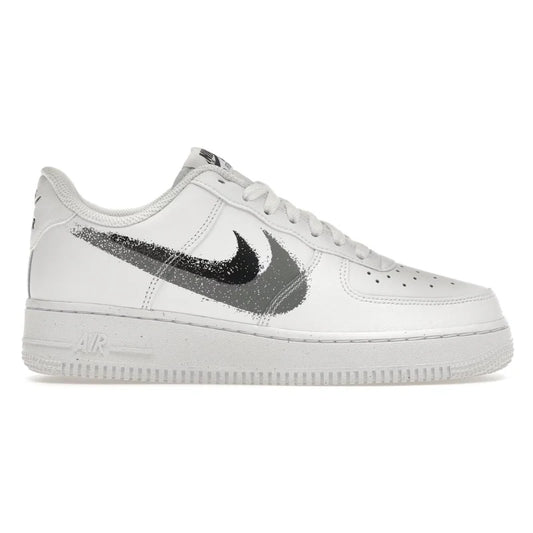 Nike Air Force 1 Low ’07 Spray Paint Swoosh – White Black Grey