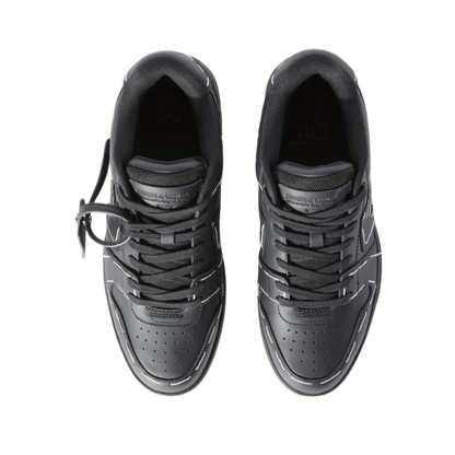 OFF-WHITE Out Of Office OOO low Tops Sartorial Stitching Black Black