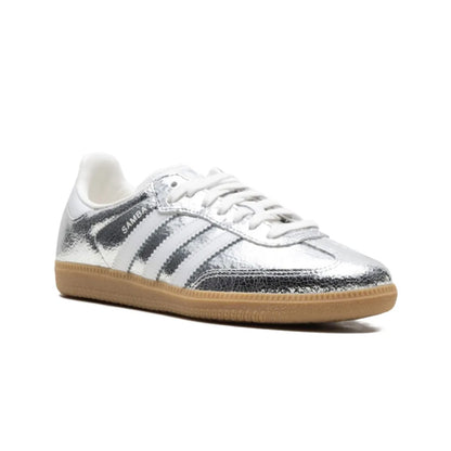 Adidas Samba OG Silver Metallic Cracked Leather
