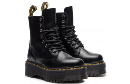 Dr. Martens Jadon Platform Boots Black Smooth Leather