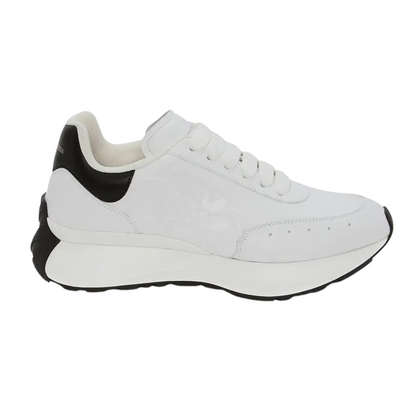 Alexander Mcqueen Oversized Graffiti Sprint Runner – White Black