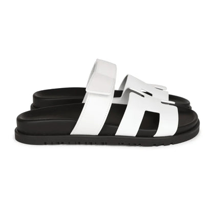 Hermes Chypre Sandals – White Palladium Hardware