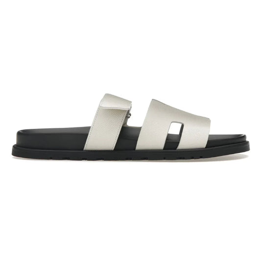 Hermes Chypre Sandals – White Palladium Hardware