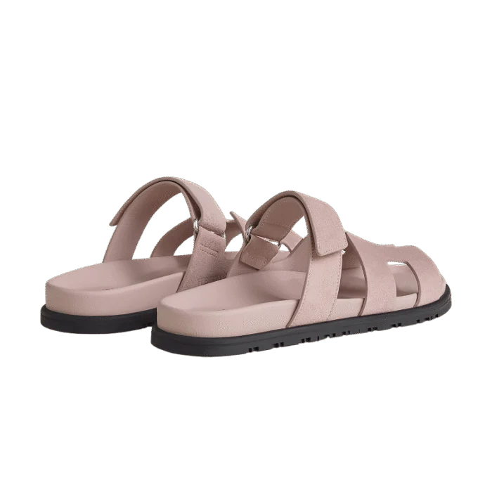 Hermes Chypre Sandal – Pink Suede